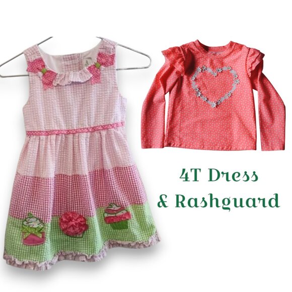Emily Rose Other - Sweet 4T Toddler Dress and Rashguard